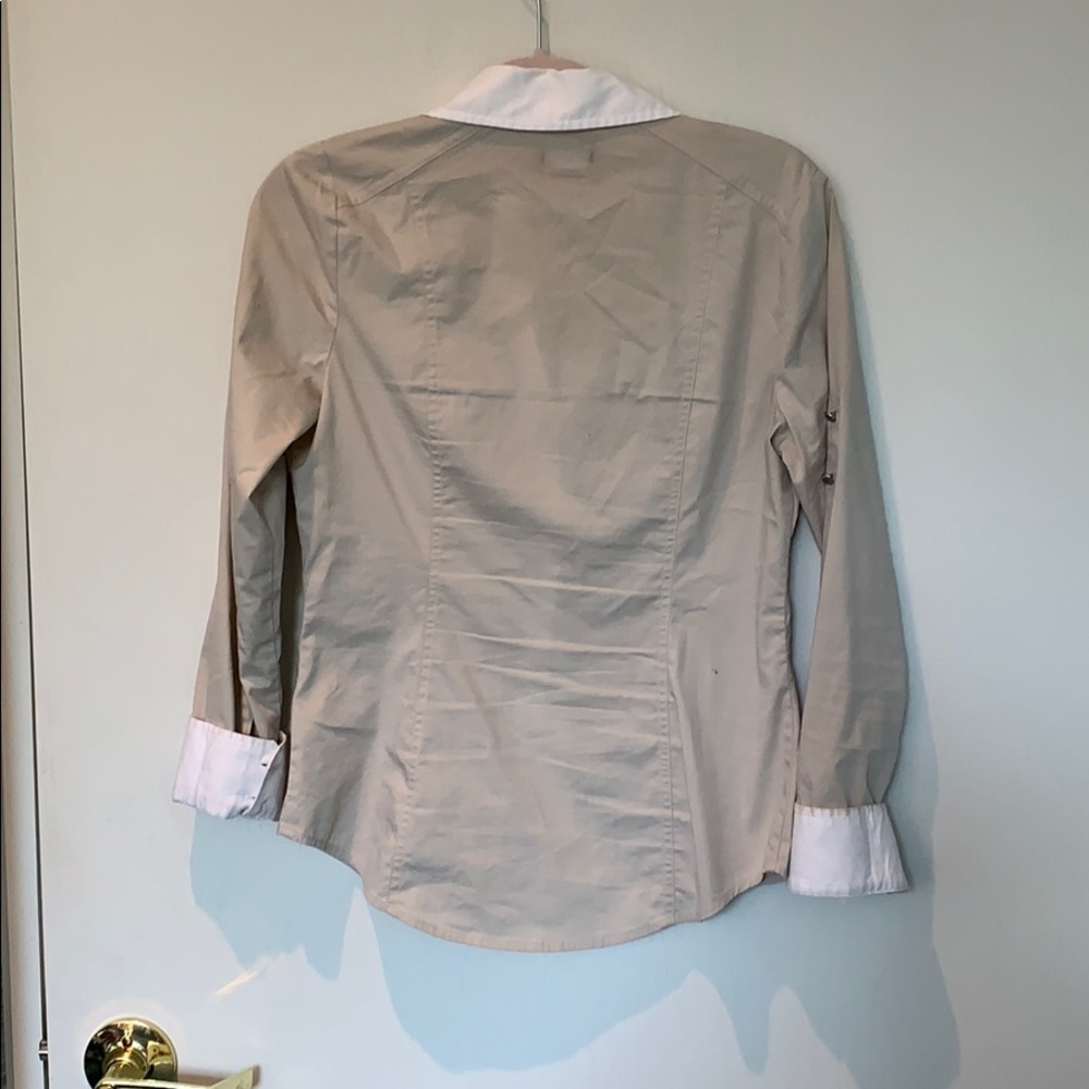 Beige Express Button Down - Picture 3 of 4